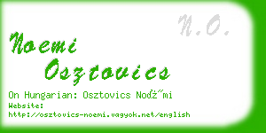 noemi osztovics business card